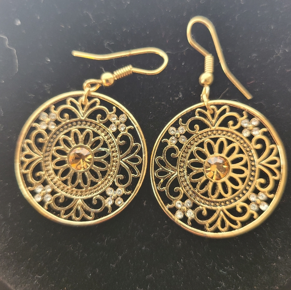 Gold-toned earrings